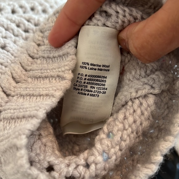 Merino wool cropped grey sweater, xs Wilfred - Picture 7 of 7